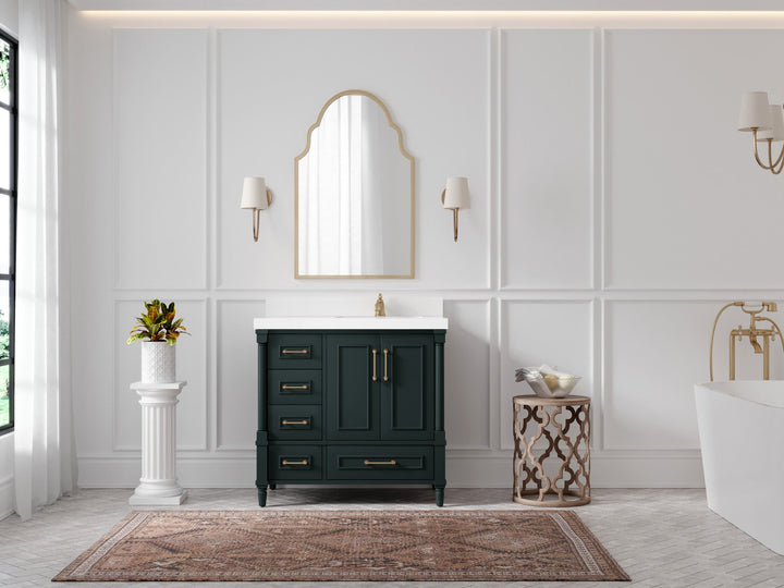 Aberdeen 36 in. W x 22 in. D Right Offset Sink Bathroom Vanity - photo 4