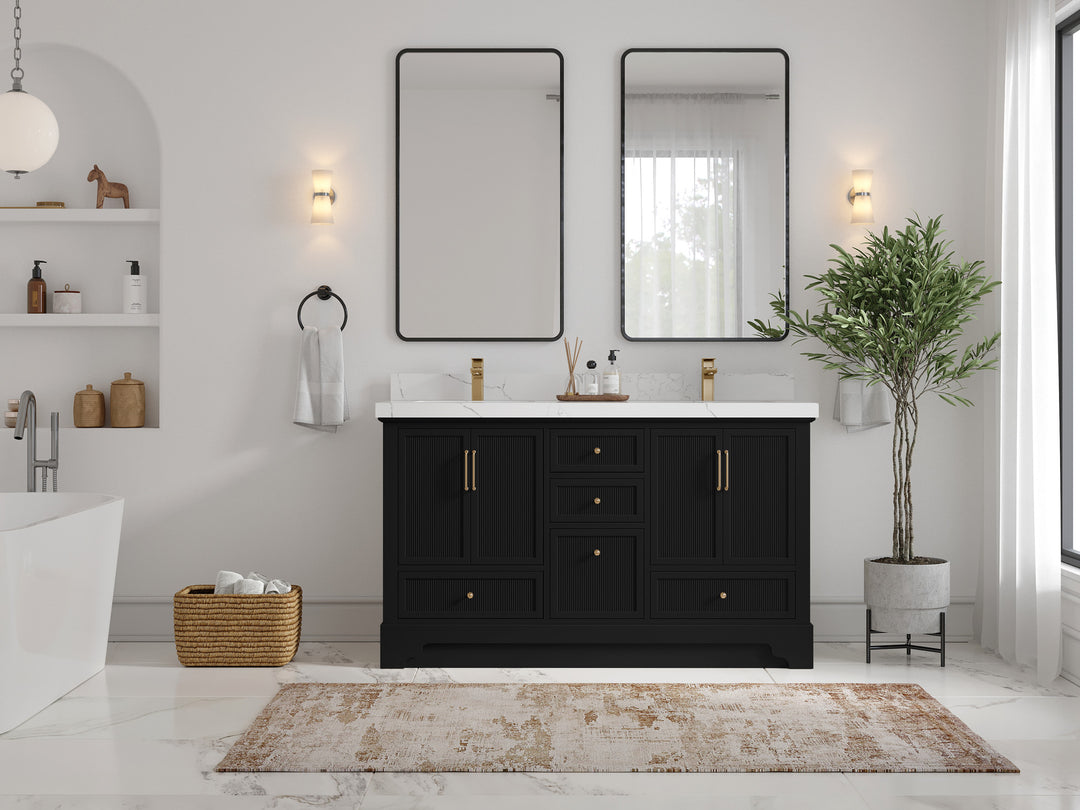 Alys 60 in. W x 22 in. D Double Sink Bathroom Vanity