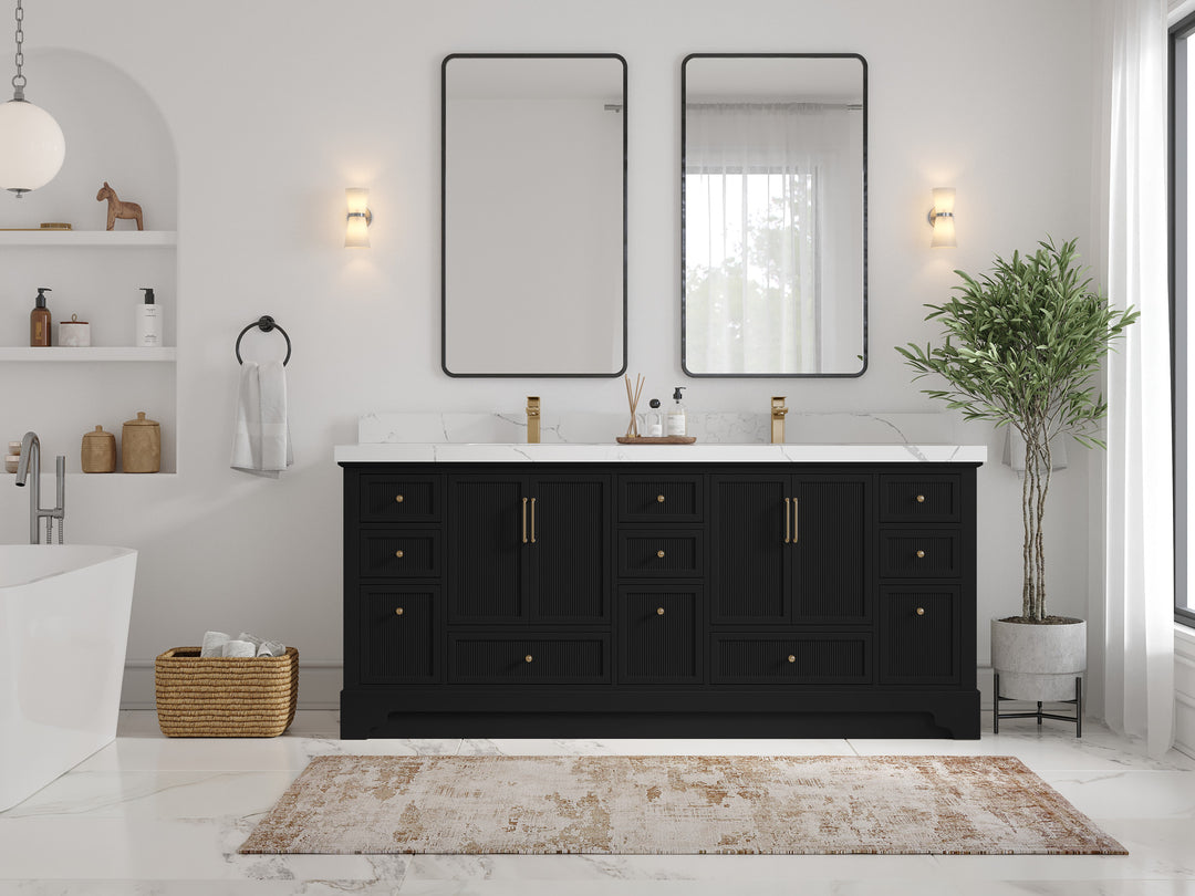 Alys 80 in. W x 22 in. D Double Sink Bathroom Vanity | 
              
                Black
                
                  
             - ALS_BLK_VL_GL_80D - photo №4