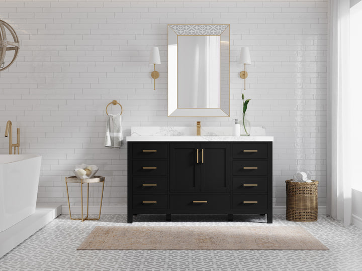 Malibu 60 in. W x 22 in. D Single Sink Bathroom Vanity - photo 4