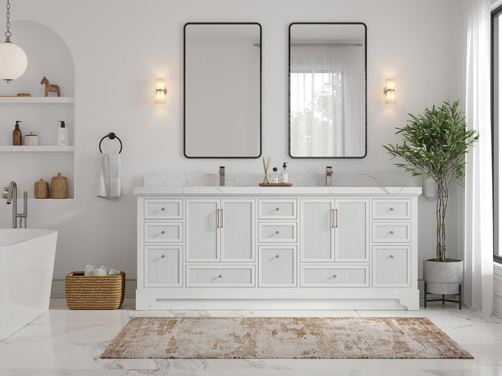 Alys 84 in. W x 22 in. D Double Sink Bathroom Vanity - photo 4