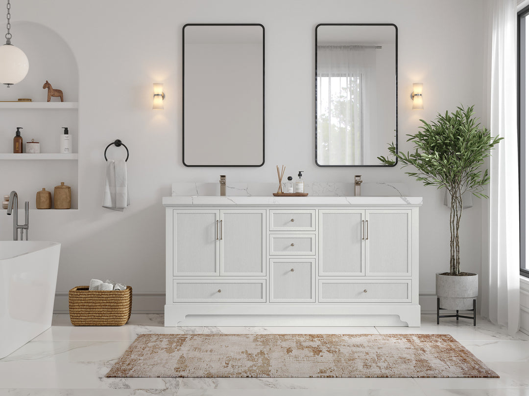 Alys 72 in. W x 22 in. D Double Sink Bathroom Vanity