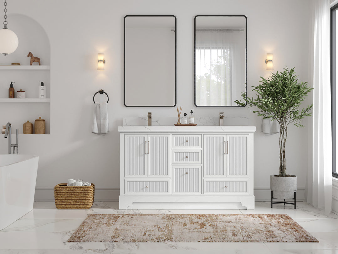 Alys 60 in. W x 22 in. D Double Sink Bathroom Vanity