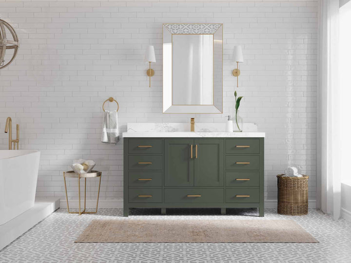 Malibu 60 in. W x 22 in. D Single Sink Bathroom Vanity - photo 2