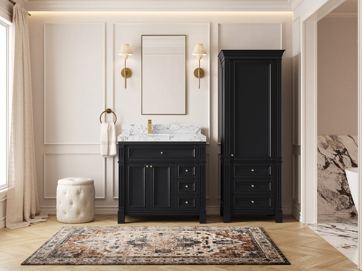 Paris 36 in. W x 22 in. D Left Offset Sink Bathroom Vanity - photo 4
