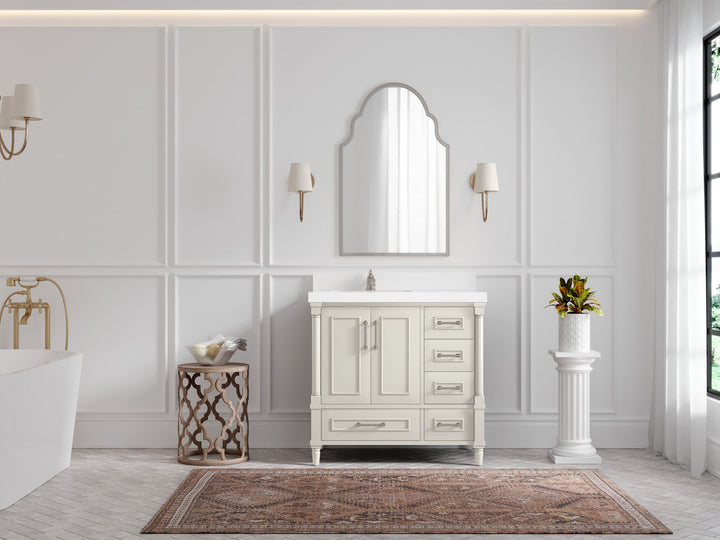Aberdeen 36 in. W x 22 in. D Left Offset Sink Bathroom Vanity - photo 4