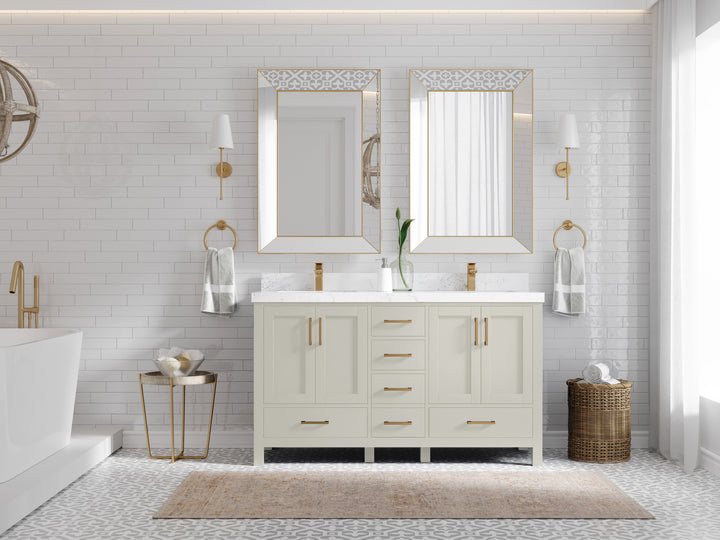 Malibu 60 in. W x 22 in. D Double Sink Bathroom Vanity - photo 4
