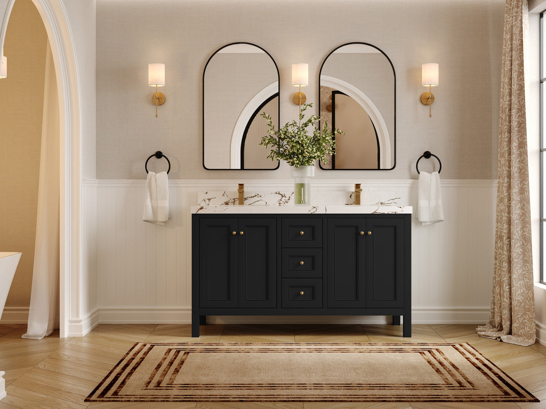 Nashville 60 in. W x 22 in. D Double Sink Bathroom Vanity