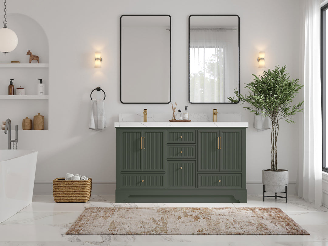 Alys 60 in. W x 22 in. D Double Sink Bathroom Vanity