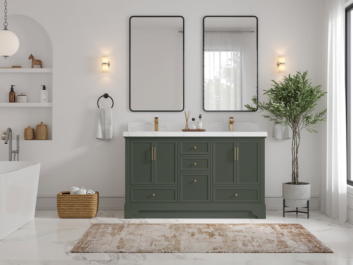 Alys 60 in. W x 22 in. D Double Sink Bathroom Vanity - photo 4