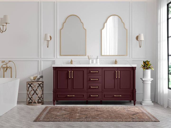Aberdeen 72 in. W x 22 in. D Double Sink Bathroom Vanity - photo 4