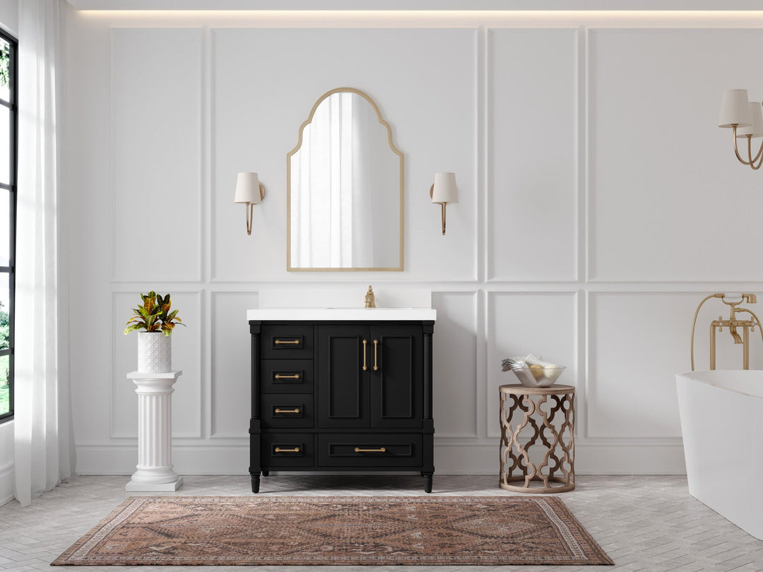 Aberdeen 36 in. W x 22 in. D Right Offset Sink Bathroom Vanity