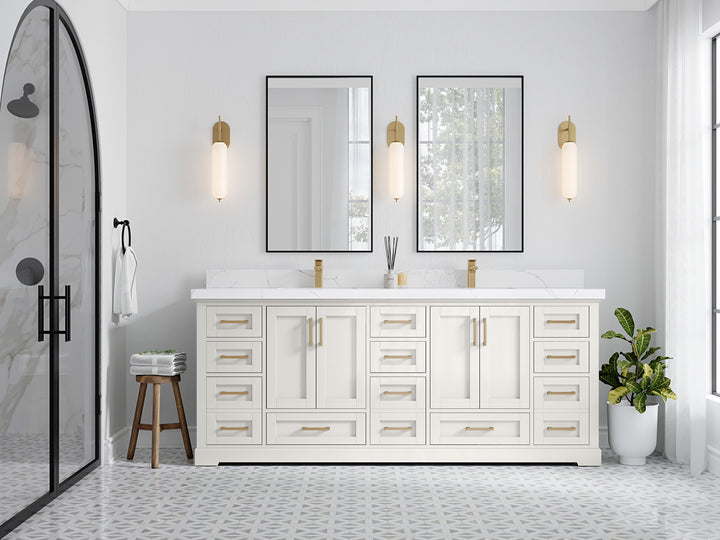Boston 84 in. W x 22 in. D Double Sink Bathroom Vanity - photo 4