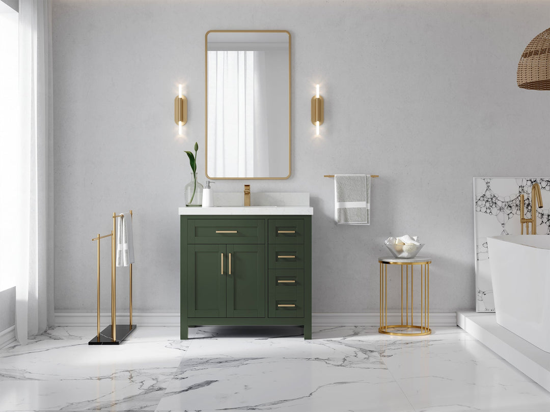 Cambridge 36 in. W x 22 in. D Single Center Sink Bathroom Vanity