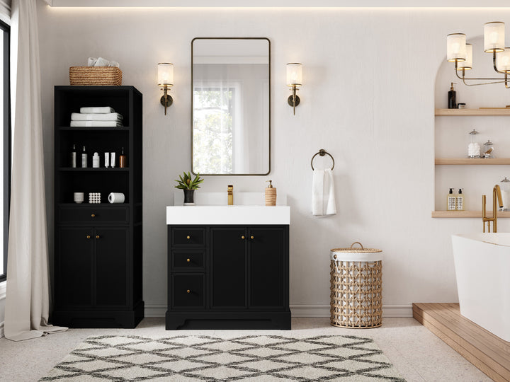 Manhattan 36 in. W x 22 in. D Center Sink Bathroom Vanity - photo 4