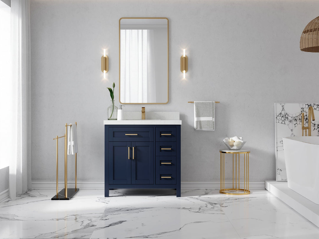 Cambridge 36 in. W x 22 in. D Single Center Sink Bathroom Vanity