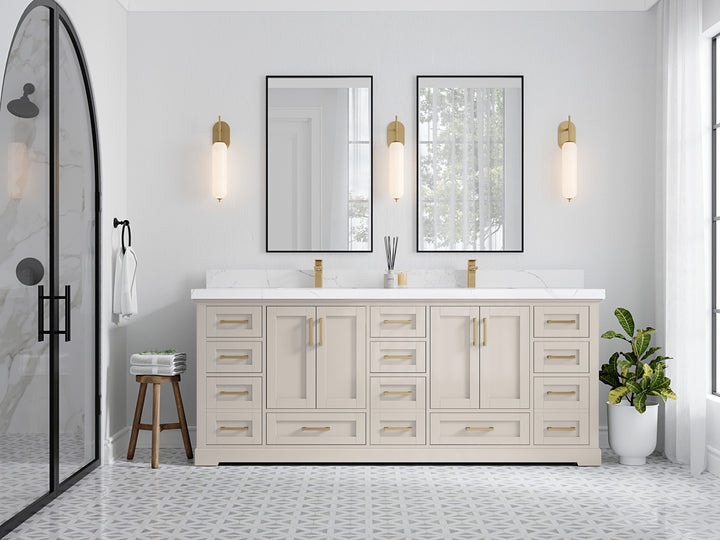 Boston 84 in. W x 22 in. D Double Sink Bathroom Vanity - photo 4