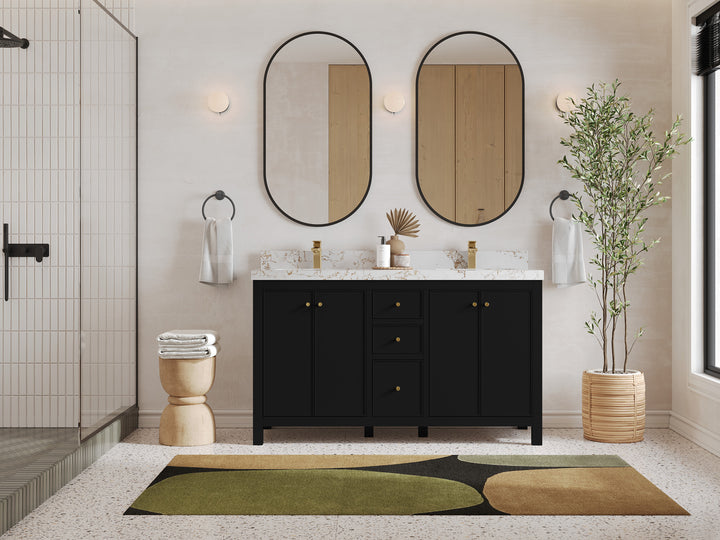 Chicago 60 in. W x 22 in. D Double Sink Bathroom Vanity - photo 4