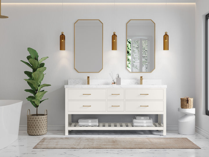 Parker 72 in. W x 22 in. D Double Sink Bathroom Vanity - photo 4