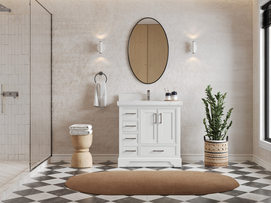 Charlotte 36" W x 22" D Center Sink Vanity for Elegant Bathroom Spaces
