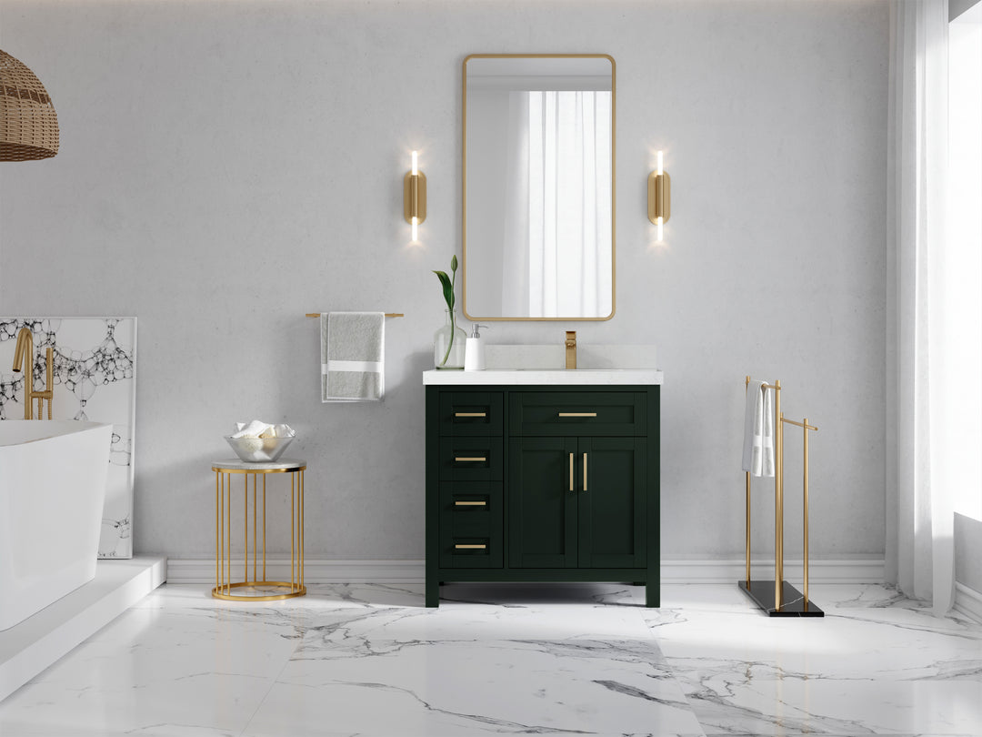 Cambridge 36 in. W x 22 in. D Right Offset Sink Bathroom Vanity