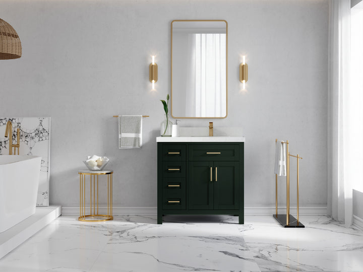 Cambridge 36 in. W x 22 in. D Right Offset Sink Bathroom Vanity - photo 4