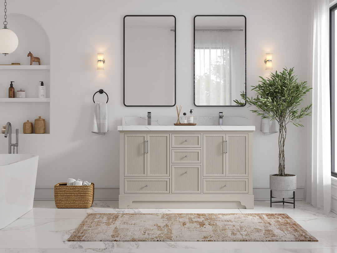 Alys 60 in. W x 22 in. D Double Sink Bathroom Vanity