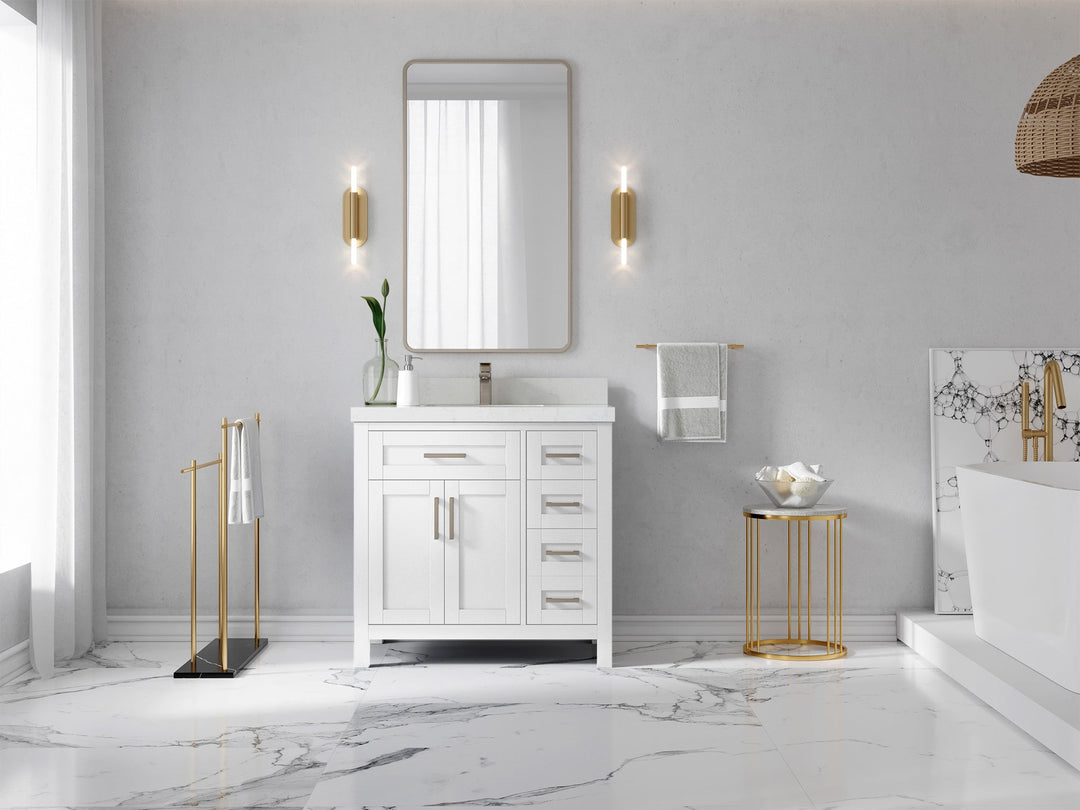 Cambridge 36 in. W x 22 in. D Single Center Sink Bathroom Vanity