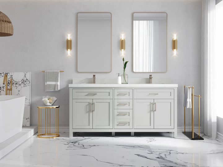Cambridge 72 in. W x 22 in. D Double Sink Bathroom Vanity - photo 4