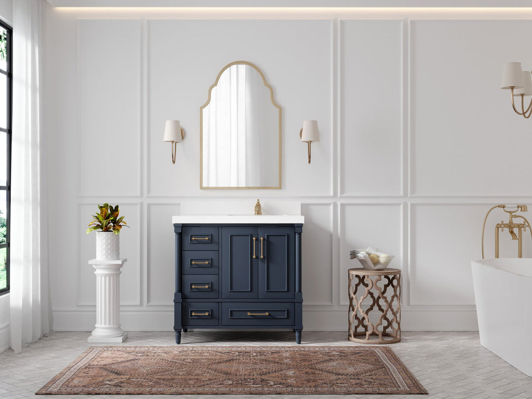 Aberdeen 36 in. W x 22 in. D Right Offset Sink Bathroom Vanity