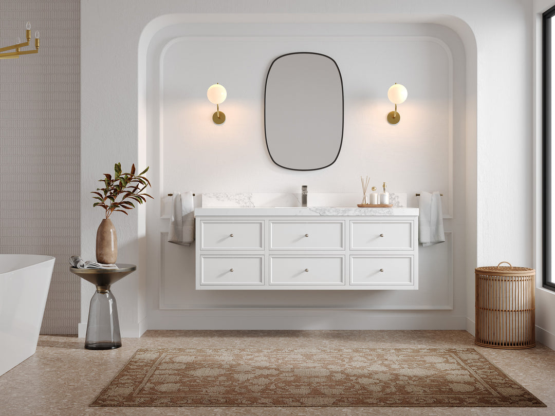 Roswell Floating 60 in. W x 22 in. D Single Sink Bathroom Vanity
