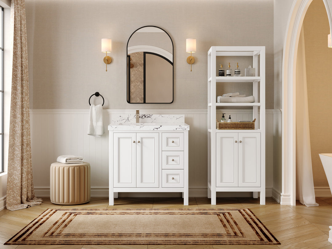 Nashville 36 in. W x 22 in. D Left Offset Sink Bathroom Vanity