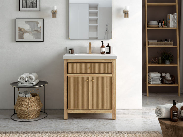 Sonoma Teak Wood 30 in. W x 22 in. D Single Sink Bathroom Vanity - photo 4