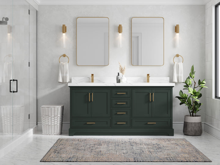 Boston Fenway 72 in. W x 22 in. D Double Sink Bathroom Vanity - photo 4
