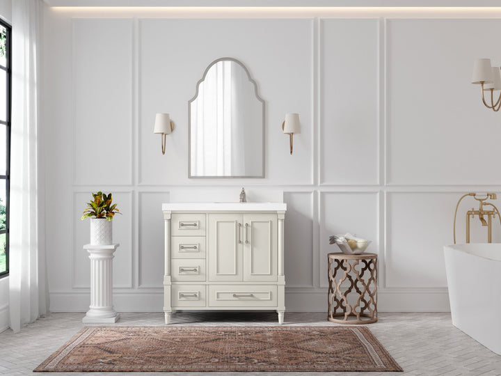 Aberdeen 36 in. W x 22 in. D Right Offset Sink Bathroom Vanity - photo 2