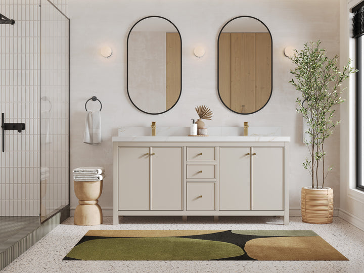 Chicago 72 in. W x 22 in. D Double Sink Bathroom Vanity - photo 4