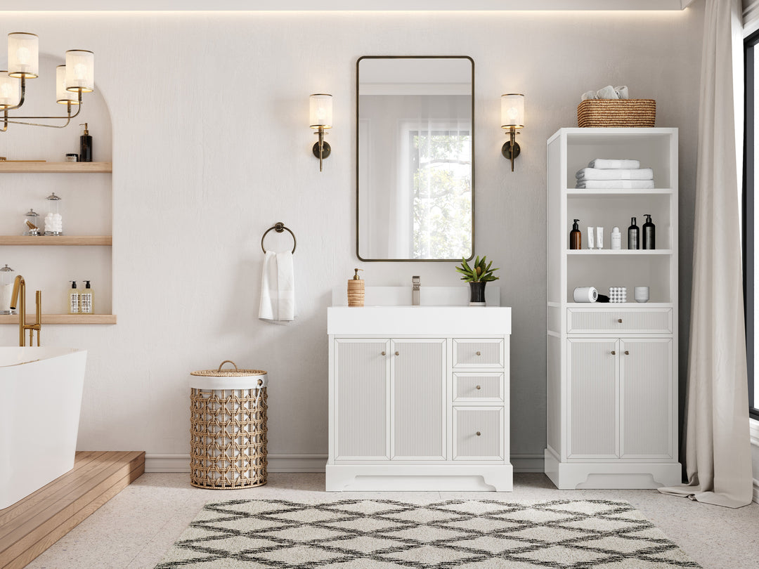 Manhattan 36 in. W x 22 in. D Center Sink Bathroom Vanity