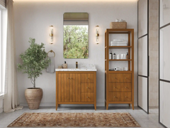 Atlanta 36 in. W x 22 in. D Teak Wood Center Sink Bathroom Vanity - photo 4