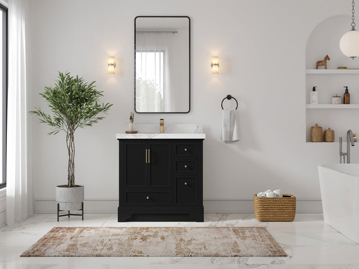Alys 36 in. W x 22 in. D Center Sink Bathroom Vanity - photo 4