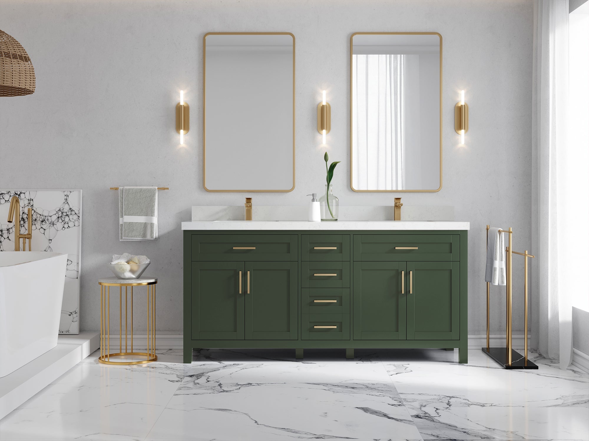 Cambridge 72 in. W x 22 in. D Double Sink Bathroom Vanity