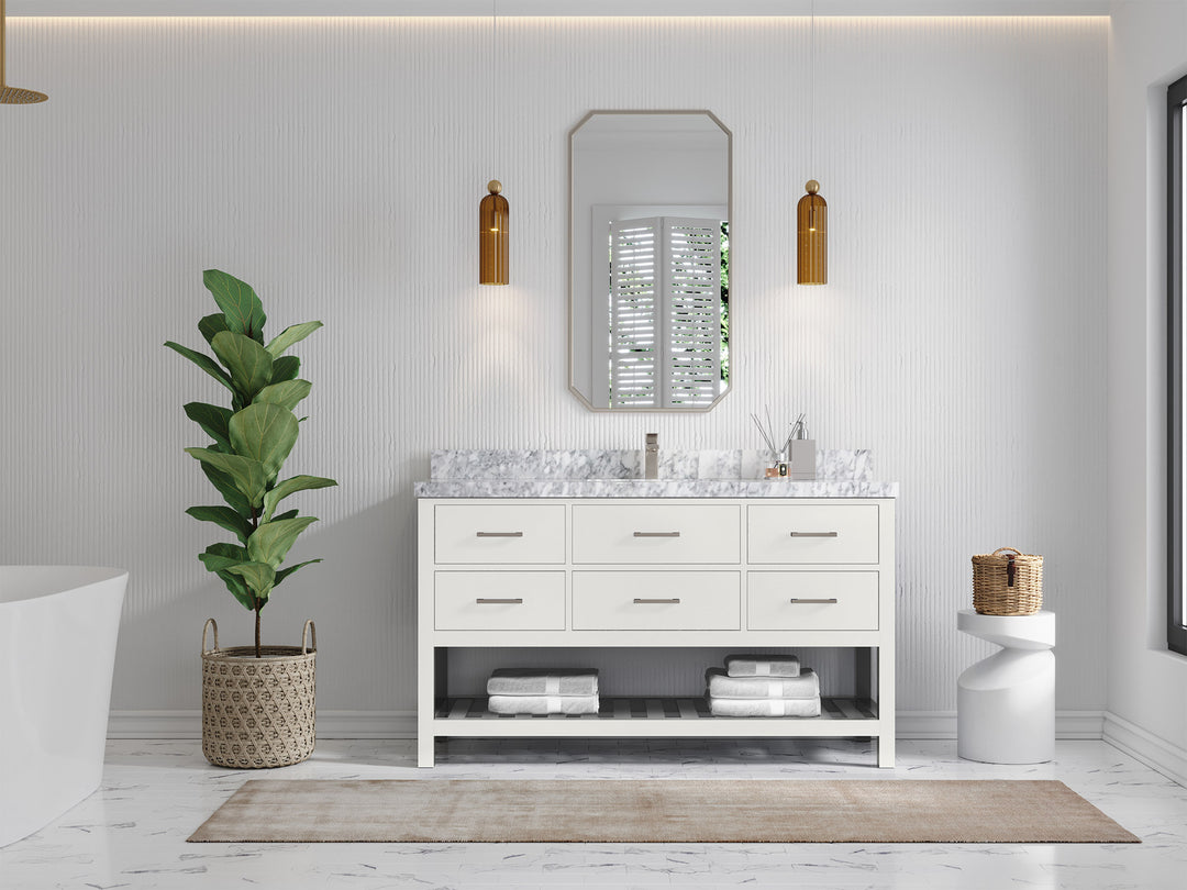 Parker 60 in. W x 22 in. D Single Sink Bathroom Vanity