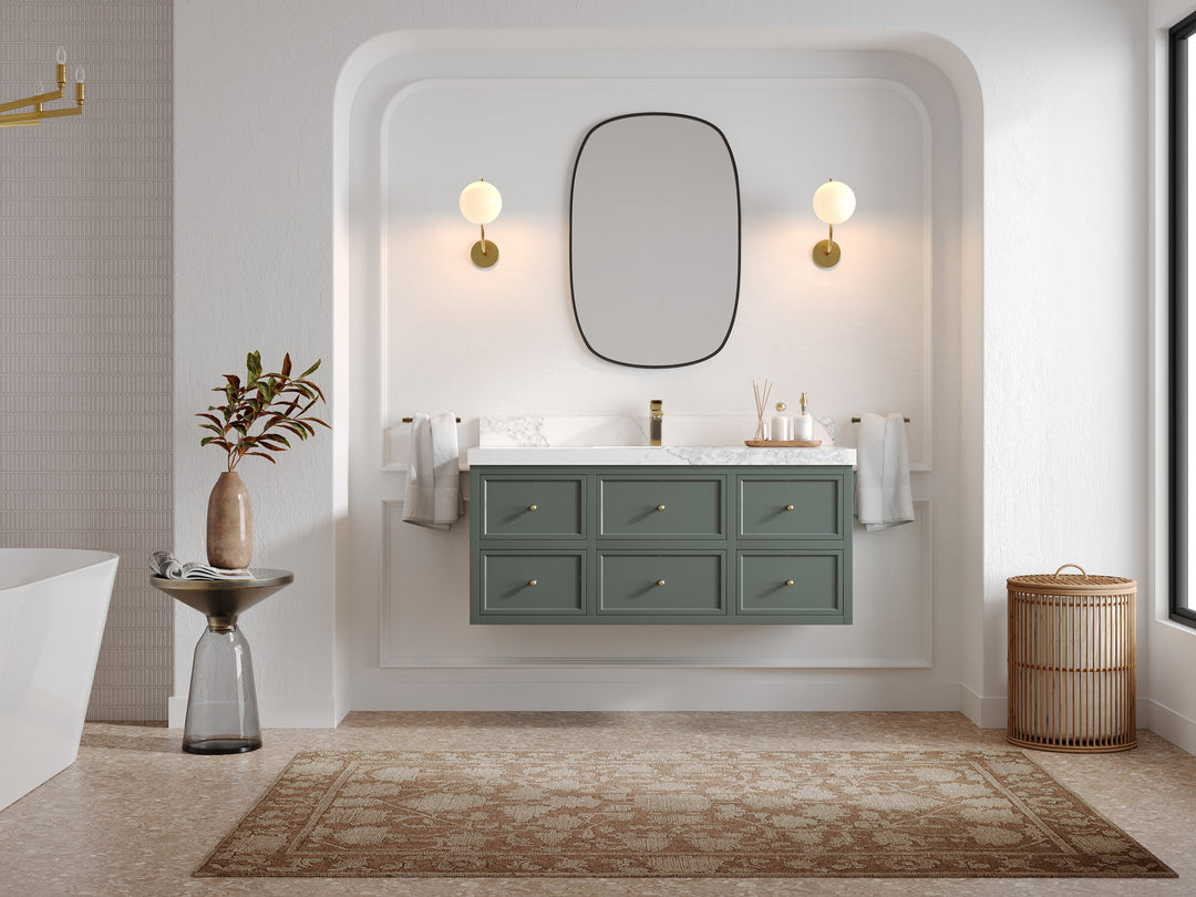 Roswell Floating 48 in. W x 22 in. D Single Sink Bathroom Vanity