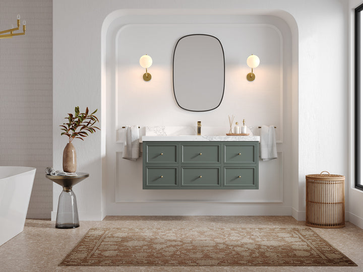 Roswell Floating 48 in. W x 22 in. D Single Sink Bathroom Vanity - photo 4