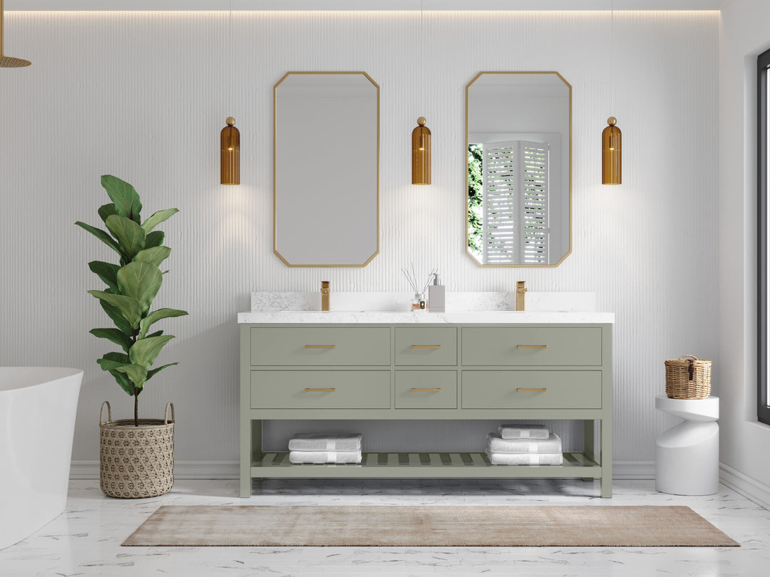 Parker 72 in. W x 22 in. D Double Sink Bathroom Vanity