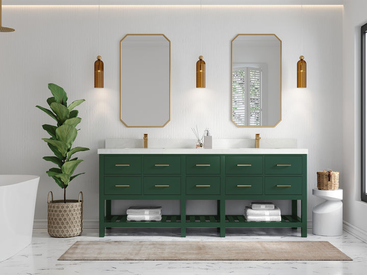Parker 84 in. W x 22 in. D Double Sink Bathroom Vanity - photo 4