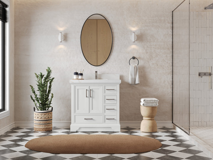 Charlotte 36 in. W x 22 in. D Center Sink Bathroom Vanity - photo 4