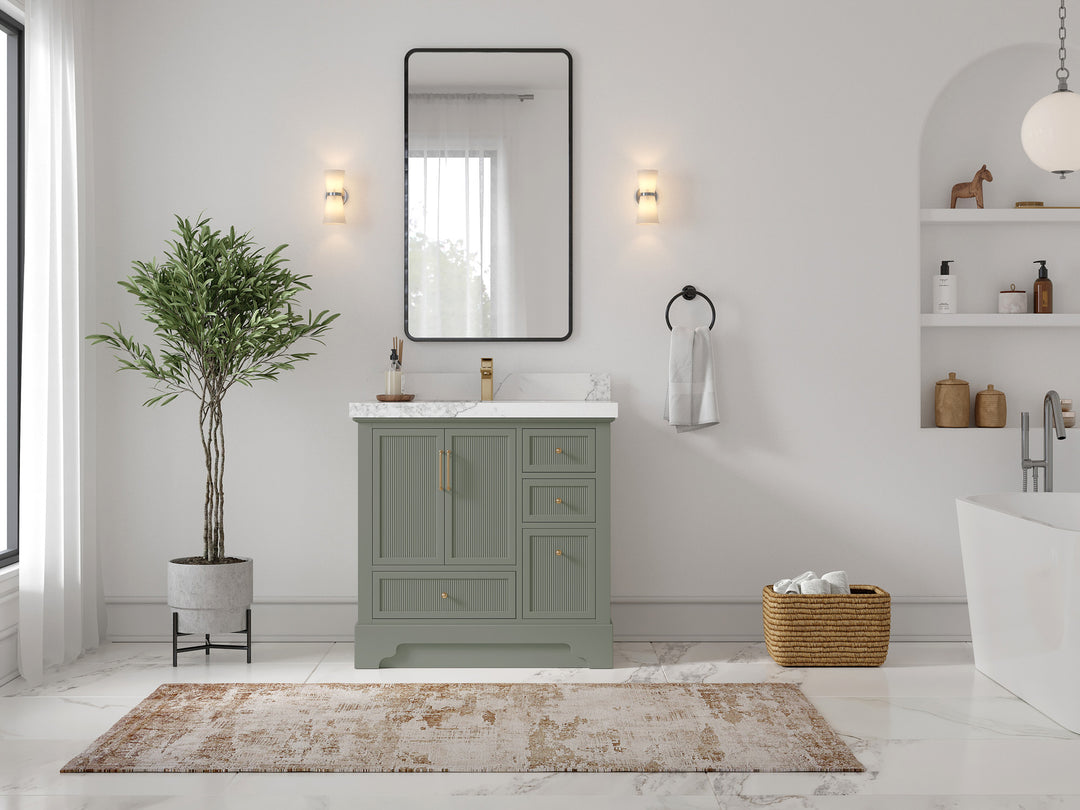 Alys 36 in. W x 22 in. D Center Sink Bathroom Vanity