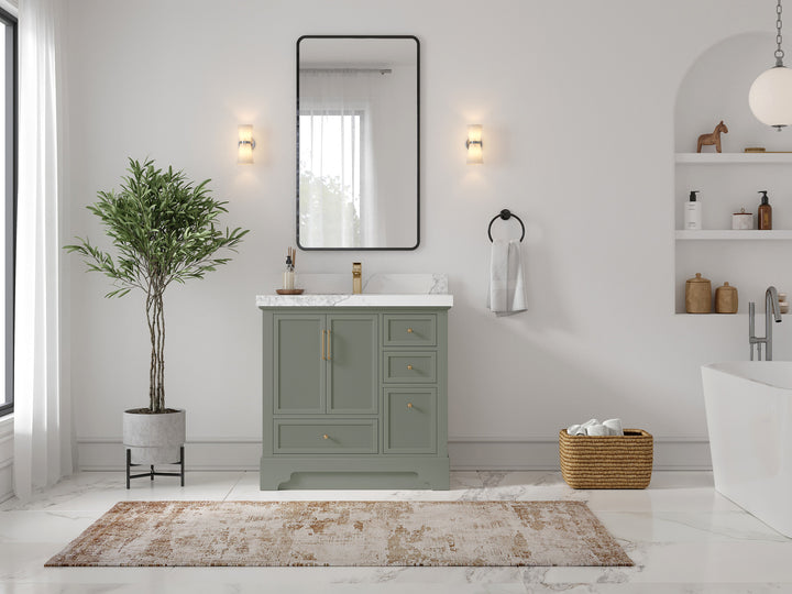 Alys 36 in. W x 22 in. D Center Sink Bathroom Vanity - photo 4