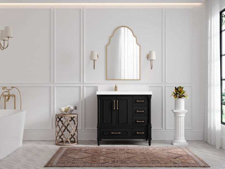 Aberdeen 36 in. W x 22 in. D Left Offset Sink Bathroom Vanity - photo 4