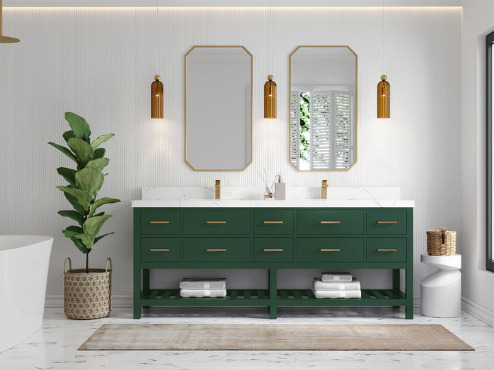 Parker 84 in. W x 22 in. D Double Sink Bathroom Vanity - photo 4